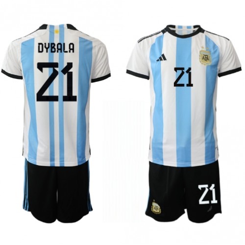 Nogometni Dresovi Argentina Paulo Dybala 21 Dječji Domaći Svjetsko Prvenstvo 2022 Kratkih Rukava Nogometni Dresovi Argentina Paulo Dybala 21 Dječji Domaći Svjetsko Prvenstvo 2022 Kratkih Rukava